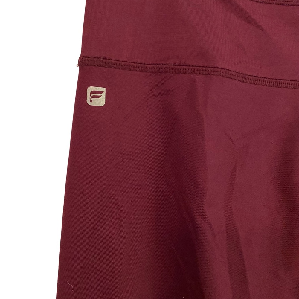 Fabletics Spandex Athletic Leggings in Burgandy / Plum / medium